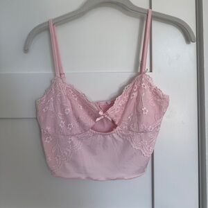 Light Pink Lace Bralette top - fits like a small